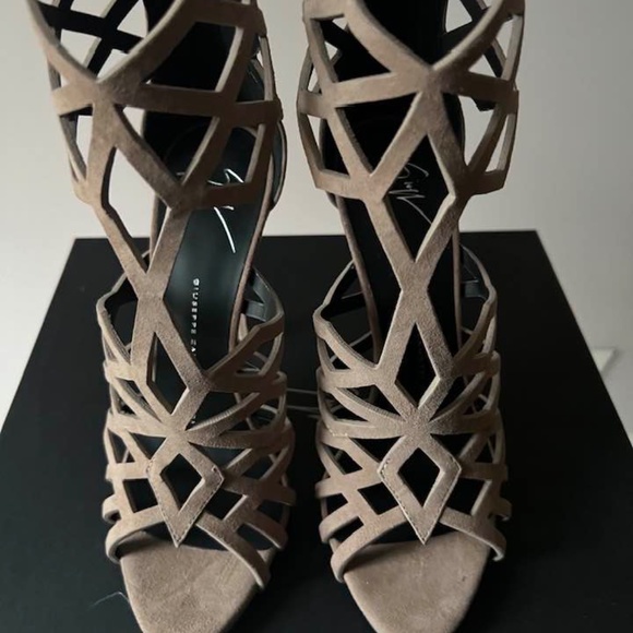 GIUSEPPE ZANOTTI COLINE 110 NIB Cage Suede Sandals Size 37 (Orig. $1195) - Picture 11 of 12